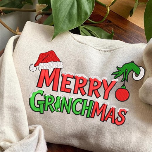 Grinchmas Embroidery Design,merry Grinchmas Pattern - Etsy UK