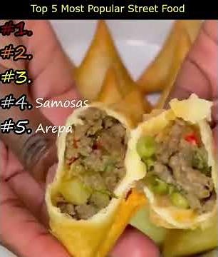Top 5 Most Popular Street Foods Around the World 🌎🤤 #StreetFood #Top5 #Shorts