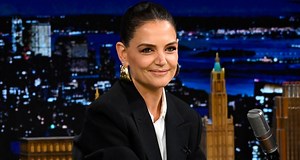 Katie Holmes Totally Changes Up Her Hair with Chic (and Unique) Ponytail on ‘The Tonight Show’
