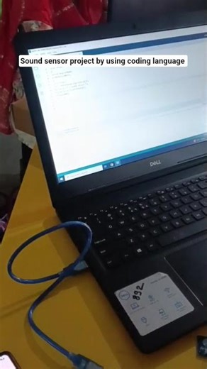 Sound sensor project by using coding language
