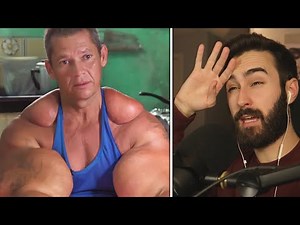 Body Builders Inject Muscles With Oil