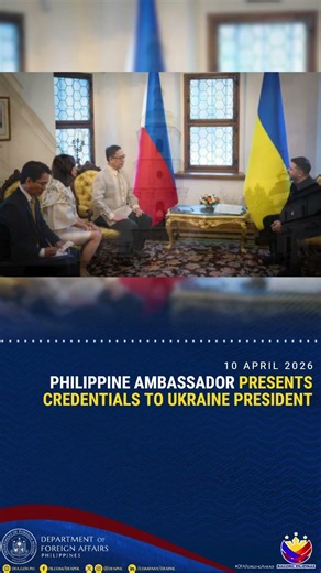Philippine Ambassador Presents Credentials to Ukraine President