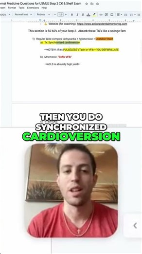 USMLE ACLS: Shockable Rhythms Management