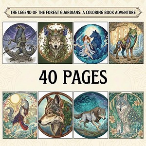 40 Mystical Wolf Coloring Pages – Adult Coloring Book – Zen Nature & Spiritual Art - Etsy Canada