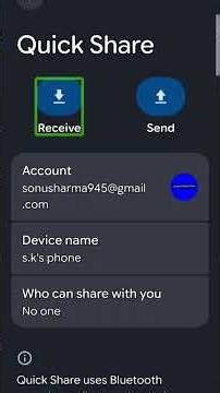 * Quick Share Tutorial for Visually Impaired | How to Share Files with TalkBack 📁✨