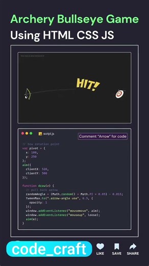 Archery Bullseye Game using HTML CSS JS 🎯🔥