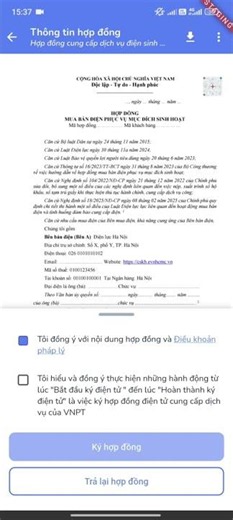 Hợp đồng lao động VNPT eContract - Ký hợp đồng trên App
