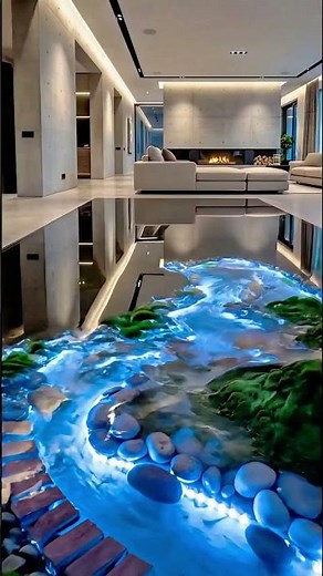 Forest Beneath Your Feet 🏞️ Magical Glass Floor Living Room by Sarah’s Creativity #3dfloordesign