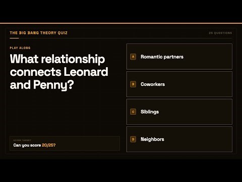 The Big Bang Theory Quiz | 25 Questions
