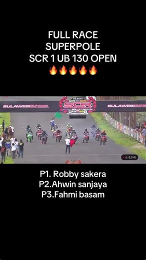 #Scr 1 UB130 Open#Awhin Sanjaya Podium 🥈#Kelas Neraka para pembalap terbaik Indonesia