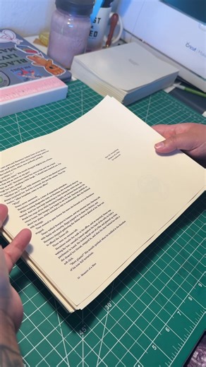 Here is part 1 of how to book bind! In this part we’ll be talking about signatures, how to fold them, what it is, and what this series will cover! #bookbindingtok #bookbinding #bookbindersoftiktok #booktok #bookbindingprocess #bookbindingathome #bookbindingtutorial #tutorial #fanfictionbookbinding #fanficbookbinding #fanbinding #ficbinding #fanficbinding #fanfiction #ao3fanfic #ao3fanfiction #ao3 #dramionefanfiction #dramionefanfic #dramione #dramionetok