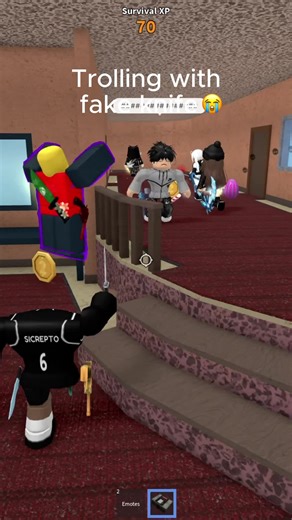 Trolling with Fake Knife in MM2 😂😂 #mm2 #roblox #funny #funnymoments #mm2funnymoments #sicrepto