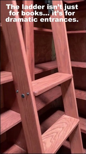 Traditional Bookcases with Sliding Library Ladder