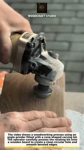 Wood Carving Cone Bit in Action! Perfect Round Holes Fast #woodworking #tools #diy
