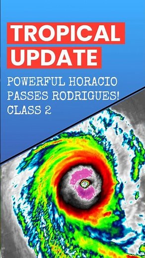 Very Strong Cyclone Passing Rodrigues, Class 2! #weather #cyclone