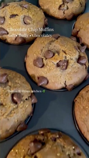 Chocolate Chip Muffins | Soft, Fluffy & Chocolatey 🍫