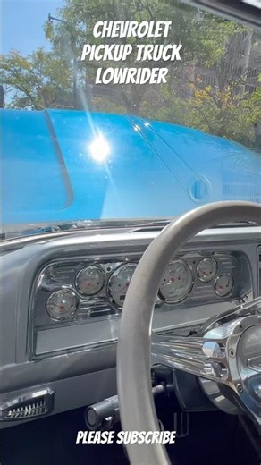 🏆 Contest Winner! Blue Chevrolet Pickup Truck Stuns at Lowrider Car Show 🚘✨#shorts #classiccars