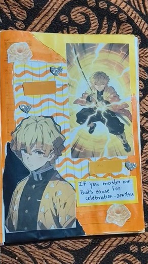 ZENITSU JOURNAL 🧡💛even one mastered skill can light up the whole world.#zenitsu#journal#demonslayer