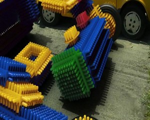 one, two, six, stickle bricks