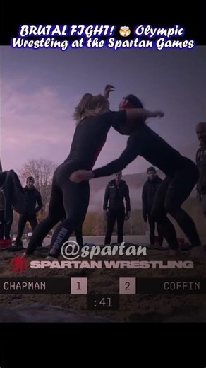 BRUTAL FIGHT! 🤯 Olympic Wrestling at the Spartan #spartanrace #spartan #combat #contactsports