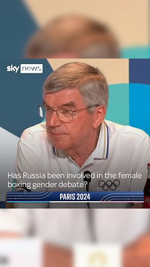21K views · 94 reactions | Sky's Rob Harris asks Thomas Bach, president of the International Olympic Committee, if the Russian state could be involved in sowing doubts over the gender status of two boxers at the Paris games | Sky News | Facebook
