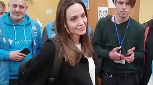 Video: Angelina Jolie evacuates Lviv, Ukraine under air raid sirens
