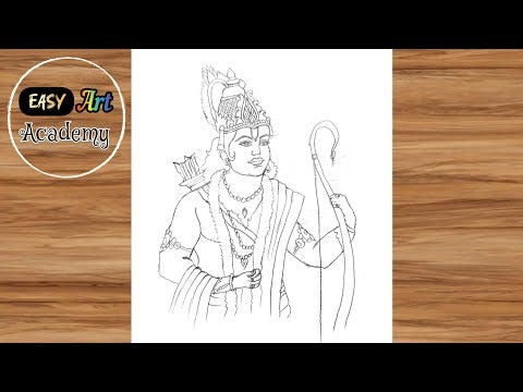 Purushottam Ram Drawing step by step || easy ram drawing in easy way