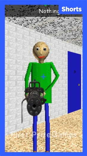 [My 2 new mod] Baldi Has A Mini Gun and Flamethrower! #baldisbasics