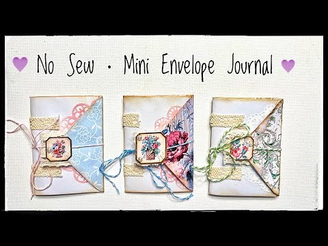 Journal Making - No Sew - Mini Envelope Journal - Tutorial