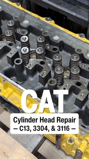 2.4K views · 36 reactions | CAT Head Repair — C13, 3304, & 3116 — crack inspection, coolant leak diagnostics, pressure testing, and a complete valve job. Engine machining & rebuilding to keep your equipment running strong  #dieselmechanic #machineshop #enginerepair #enginerebuild | Baril Engine Rebuilding, Inc. | Facebook