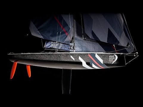 Gennaker sailing with a radio controlled model boat: VO65 LW gennaker