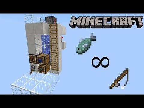 Pêche automatisée - poisson - Minecraft tutoriel nourriture