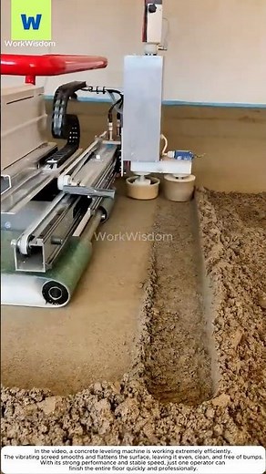 Watch the concrete leveling robot in action — a truly useful tool in construction.