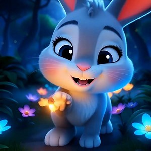 Glow in the Night💡🌌 #ytshorts #shorts #rabbit #cartoon #trending #animation