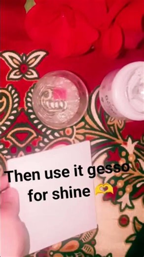 how to apply gesso on canvas for shining art 🎨❣️