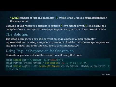 How to Effectively Replace Unicode Escape Characters in Dart