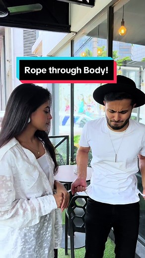 Rope through Body! 😳 #magic