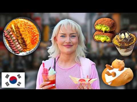German Girl tries the most VIRAL food spots in Korea