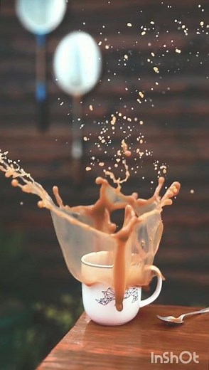 COFFEE SPLASH SLOWMOTION AND SOUND #shorts