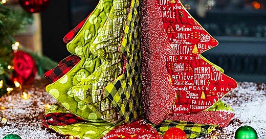 How To Make A Tabletop Quilted Tannenbaum