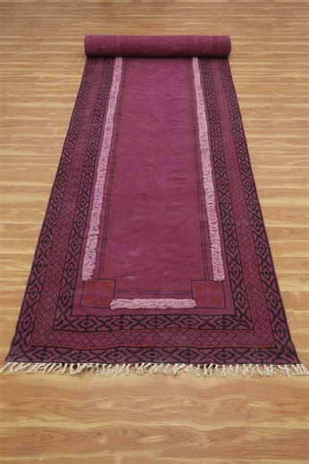Buy Purple Cotton Hallway Runner Rug, Handwoven Boho Area Rug Online in India - Etsy