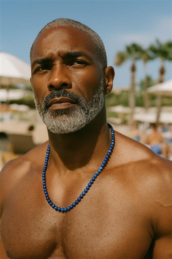 Blue Lapis Lazuli Beaded Necklace: Men's Gemstone Jewelry, Sterling Silver or Gold - Etsy