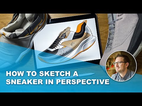 TUTRORIAL: How To Sketch a Sneaker In Perspective In Proportion