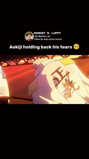 Aokiji holding his tears back 🥺💔 📺 #ClassicAnime #NostalgiaFeels #OldSchoolAnime #TimelessVibes #AnimeLegend | Anime Addict