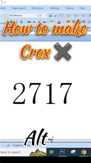 How to make ✔️✖️ Symbols in MS Word #symbol #shortcut #key #msword #computer