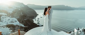 Triptych - Santorini Elopement - Diana & Travis
