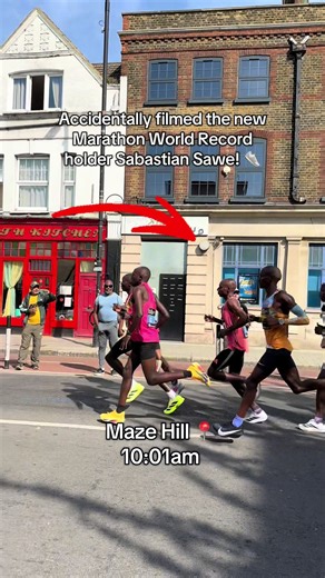Filmed Marathon World Record Holder Sabastian Sawe!