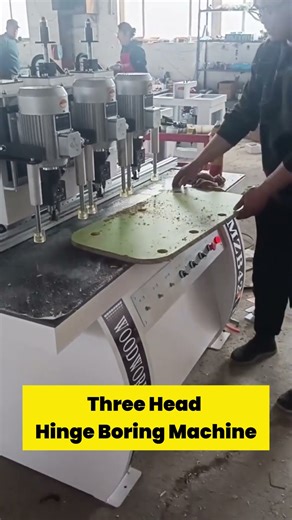 Three Head Hinge Boring Machine. Order It To Boost Your Woodworking Business. #bestin