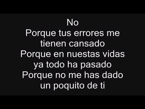 Alejandro Fernández - No (Letra)