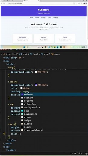 CSS Home Page Design | Simple Homepage Layout with HTML & CSS | The Creative Developer #tcd
